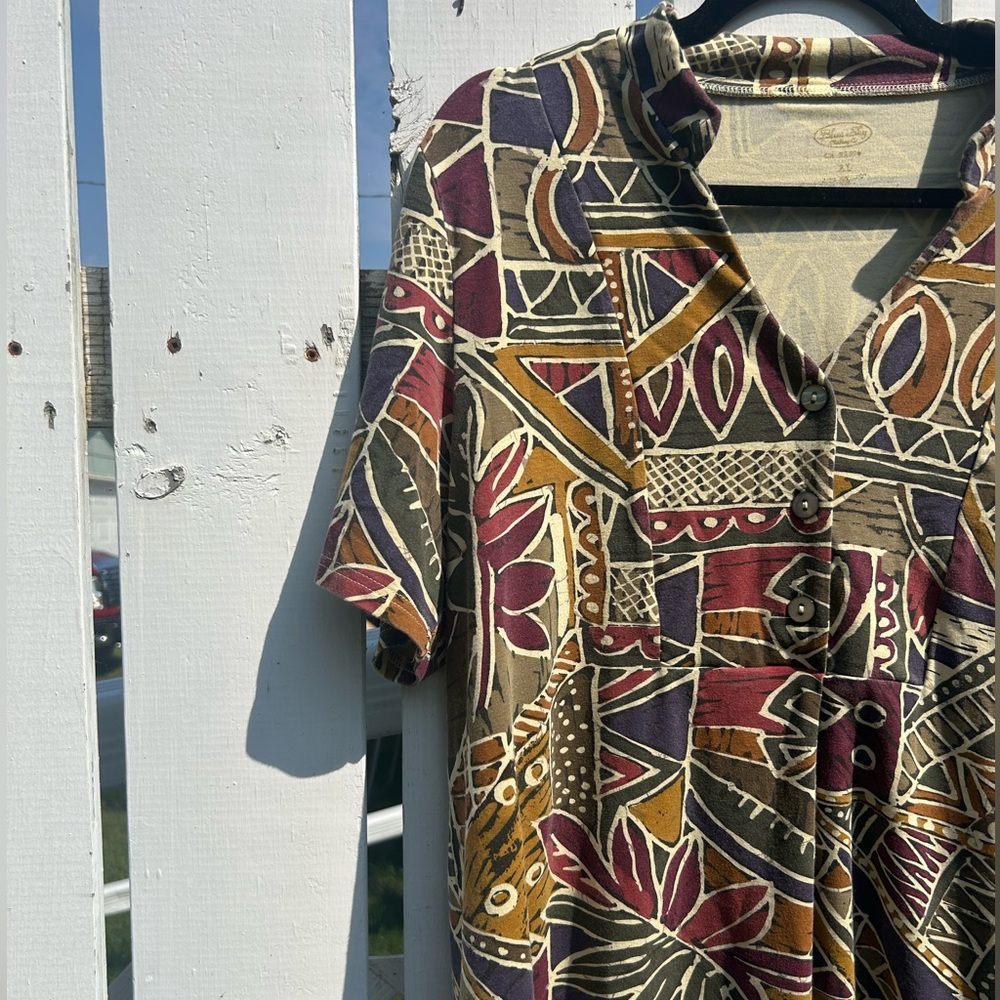 Blue Sky Clothing Co Bamboo Button-Up Shirt XL Boho Hippie Soft Top